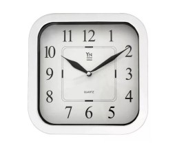 Relógio De Parede Quadrado 20 X 20 Cm Branco - Yn Clock